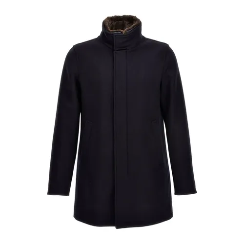 Single-Breasted Wool Coat - Herno - Modalova