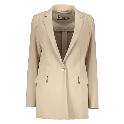 Classic Blazer with Pockets and Lapel - Herno - Modalova