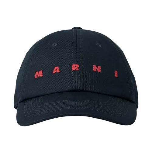 Gorra de Béisbol de Sarga de Algodón con Logo - Marni - Modalova