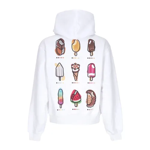 White Mambo Mix Hoodie with Kangaroo Pocket - Dolly Noire - Modalova