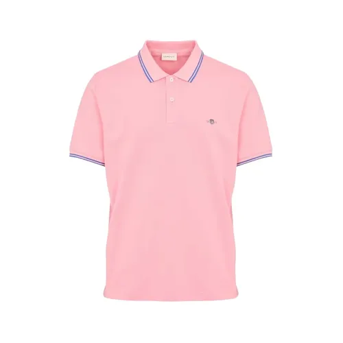 Polo de piqué con ribete en contraste - Gant - Modalova