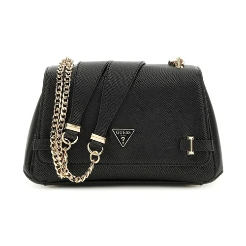 Small Black Satchel Bag with Zipper - Guess - Modalova