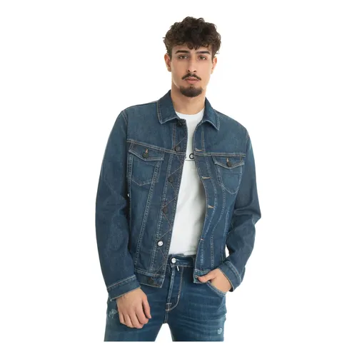 Denim Harrington Jacket with Button Closure - Jacob Cohën - Modalova