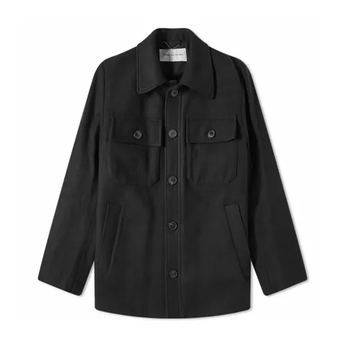 Black Wool Valko Coat - Dries Van Noten - Modalova