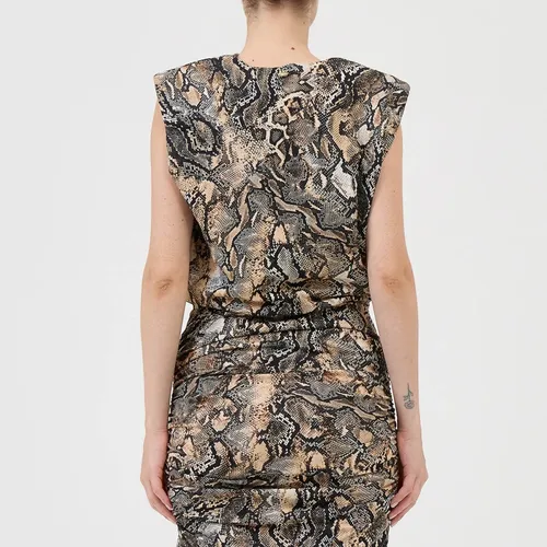 Python Print Cotton Mini Dress - Just Cavalli - Modalova