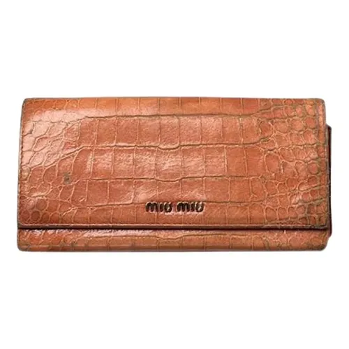 Pre-owned Leather Wallet - Miu Miu Pre-owned - Modalova