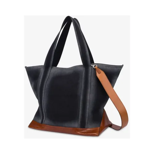 Denim Maxi Tote - Moschino - Modalova