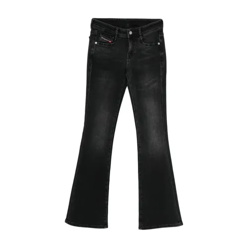 Black Bootcut Jeans with Five Pockets - Diesel - Modalova