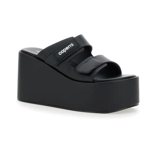 Black Wedge Sneakers with Logo Patch - Coperni - Modalova
