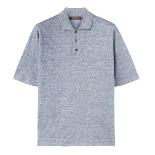 Blue Oversized Polo Shirt - Loro Piana - Modalova