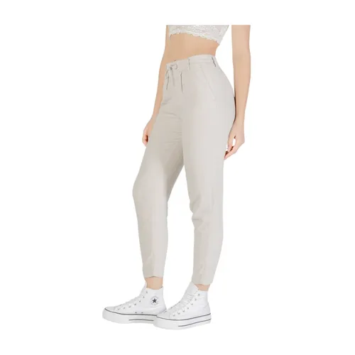 Beige Linen Viscose Trousers - Only - Modalova