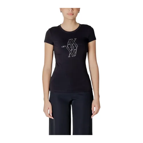 Monogram Crystal Tee Slim Fit - Armani Exchange - Modalova