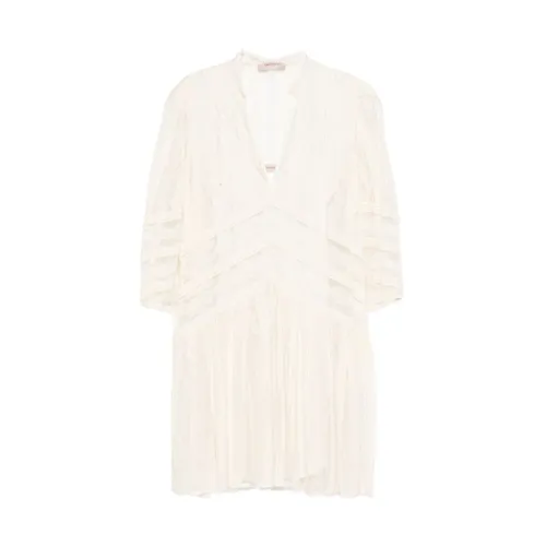 Laced V-neck Mini Dress - Twinset - Modalova