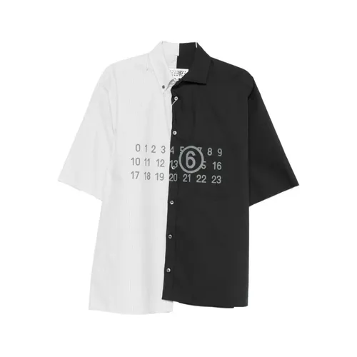 Two-tone Cotton Poplin Shirt - MM6 Maison Margiela - Modalova