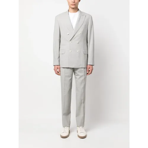 Light Grey Wool Blend Suit Set - Brunello Cucinelli - Modalova