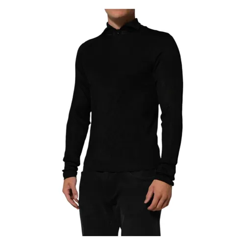 Black Turtle Neck Pullover Sweater - Dolce & Gabbana - Modalova