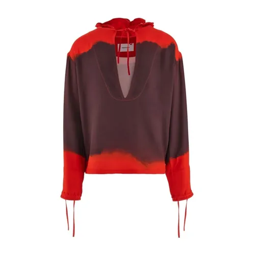 Gradient-effect Hooded Kaftan - Ferragamo - Modalova