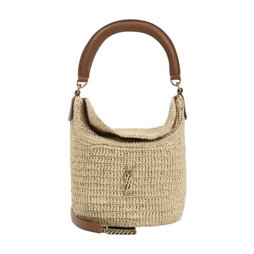 Mini Raffia Shoulder Bag - Saint Laurent - Modalova