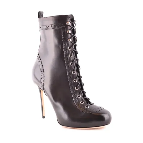 Stylish Leather Heel Booties - Dsquared2 - Modalova