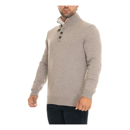 Iconic Half Zip Wool Pullover - Fay - Modalova