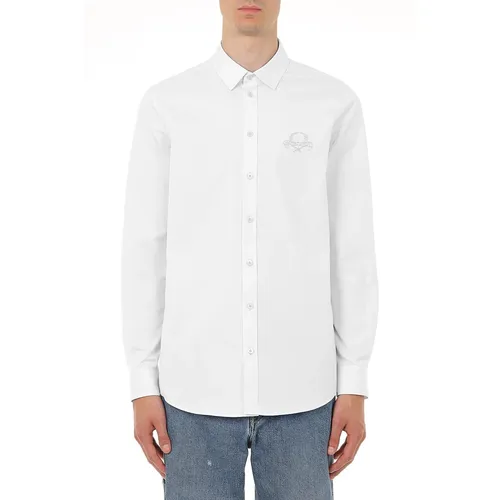 White Cotton Regular Fit Shirt - Moschino - Modalova