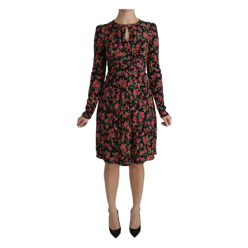 Floral A-Line Knee Length Dress - Dolce & Gabbana - Modalova