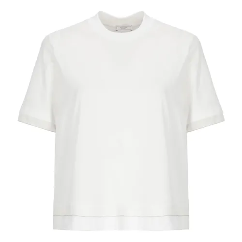 Crew Neck Cotton T-Shirt - Peserico - Modalova