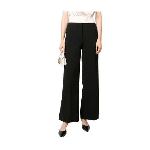 Elastane Casual Pants with Stretch Fabric - Blanca Vita - Modalova