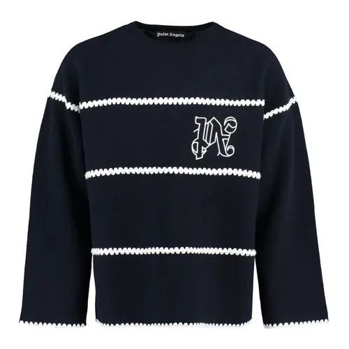 Knit Wool-Blend Pullover - Palm Angels - Modalova