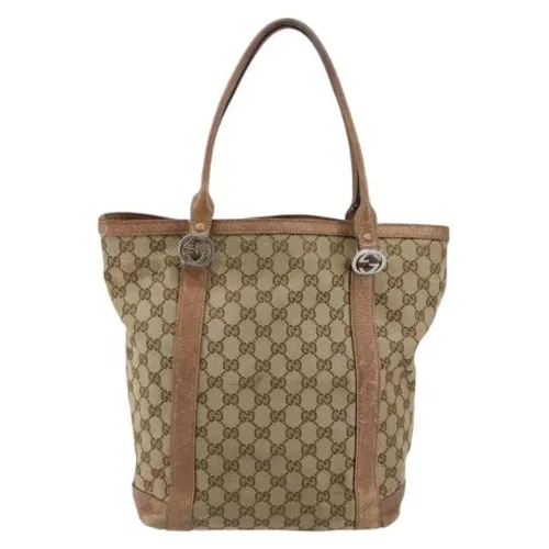 Pre-owned Canvas Tote Bag - Gucci Vintage - Modalova