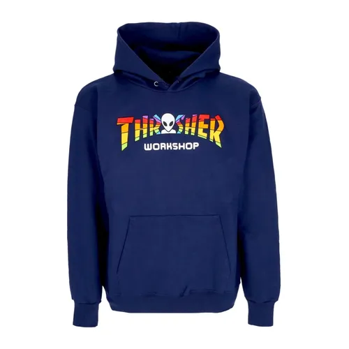 Navy Hoodie with Fleece Lining - Thrasher - Modalova