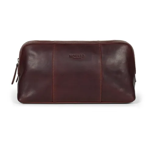 Braune Leder Herren Kulturbeutel Organizer - Howard London - Modalova