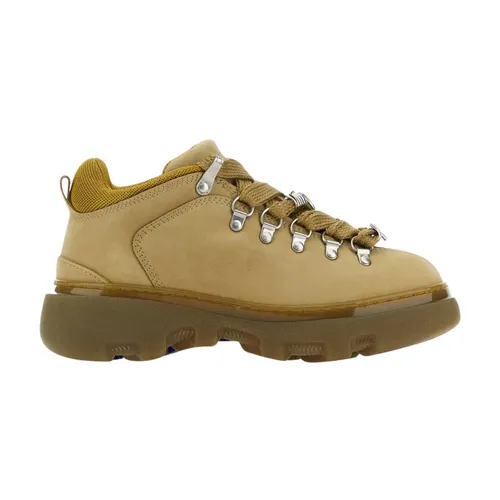 Biscuit Leather Sneakers - Burberry - Modalova