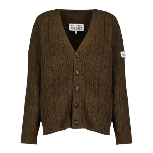 Ribbed Wool Cardigan - MM6 Maison Margiela - Modalova