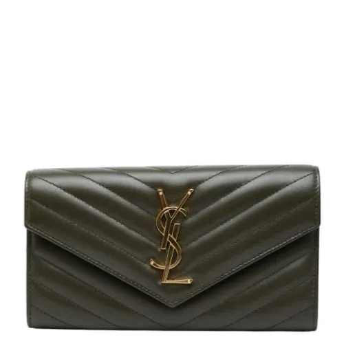 Pre-owned Leather Wallet - Saint Laurent Vintage - Modalova