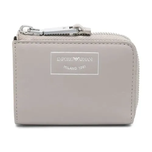Stylish Leather Wallet - Emporio Armani - Modalova