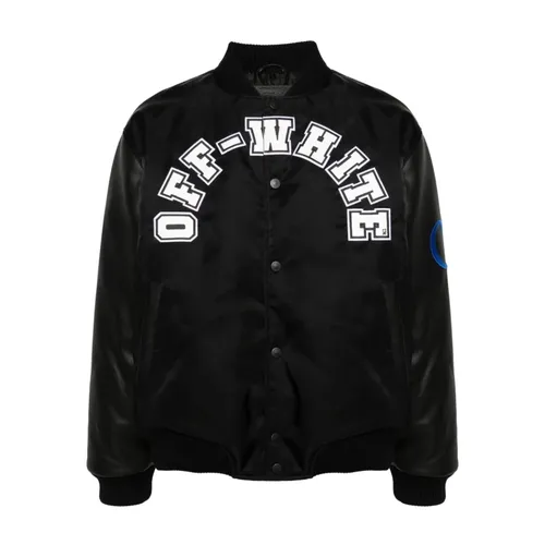 Baseball Over Varsity Jacket - Off White - Modalova