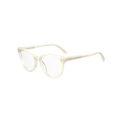 Cream Acetate Frame Glasses - Moschino - Modalova