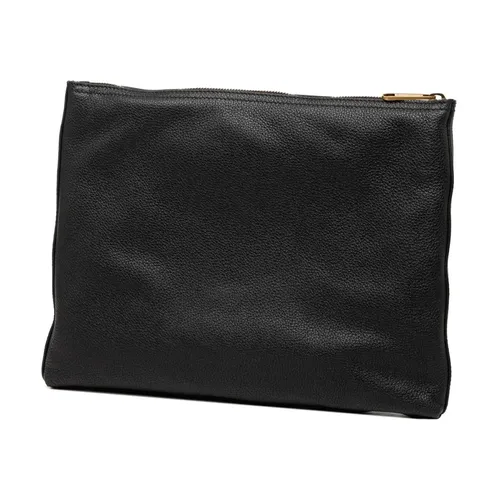 Pre-owned Printed Leather Pouch - Gucci Vintage - Modalova