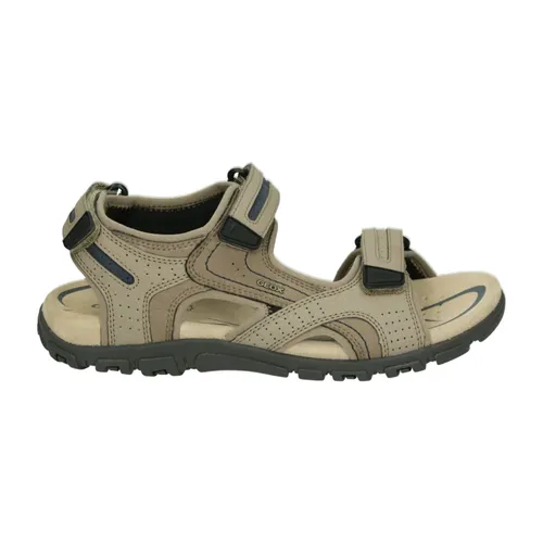 Beige Leather Sandals - Geox - Modalova