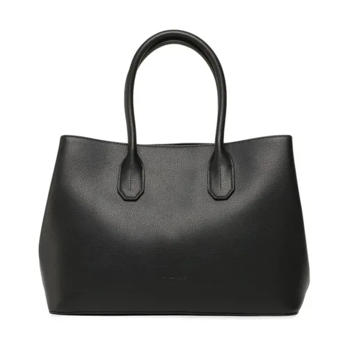 Black Leather Handbag with Adjustable Strap - Patrizia Pepe - Modalova