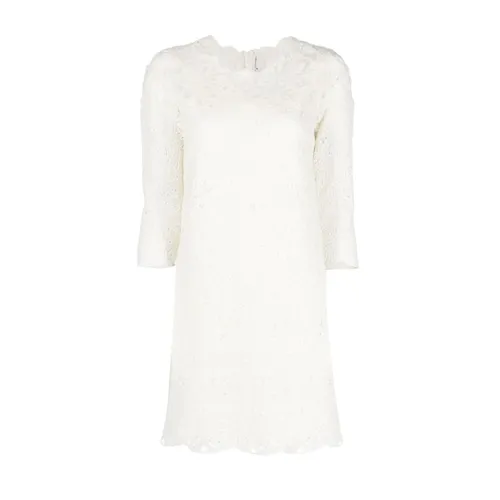 White Guipure Lace Shift Minidress - Ermanno Scervino - Modalova