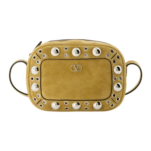 Beige Suede Nellcôte Clutch - Valentino Garavani - Modalova