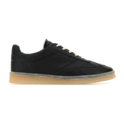Classic Black Leather Sneakers - MM6 Maison Margiela - Modalova