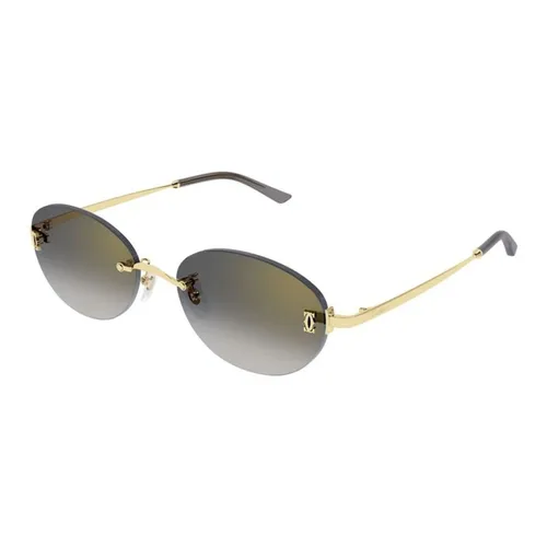 Round Rimless Sunglasses - Cartier - Modalova