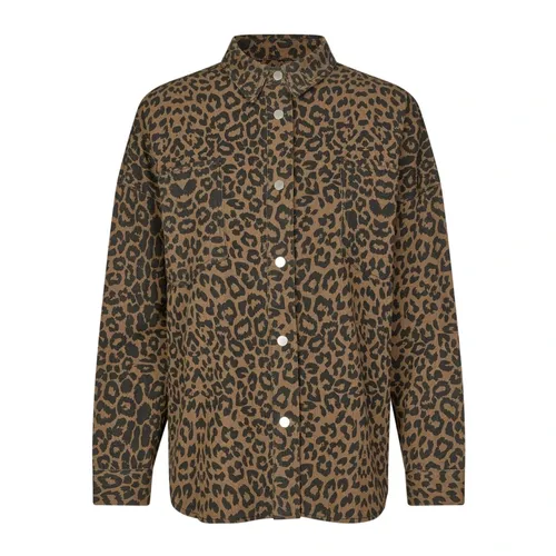 Leopard Print Long Sleeve Shirt - Lollys Laundry - Modalova