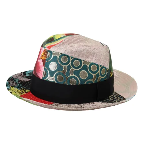 Patchwork Fedora Wide Brim Hat - Dolce & Gabbana - Modalova