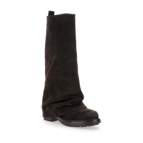 Folded Brown Boots - Strategia - Modalova