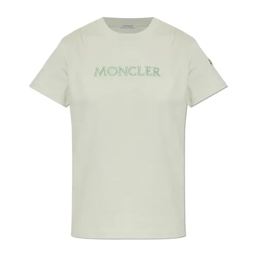 Camiseta de algodón con logo tonal bordado - Moncler - Modalova