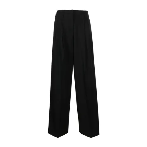 Black Flavia Palazzo Wool Trousers - Golden Goose - Modalova